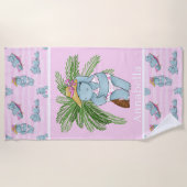 Schattige nijlpaard liefhebbers strand strandlaken (Voorkant)