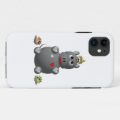 Schattige Nijlpaard met Hamsters Case-Mate iPhone Case (Achterkant (horizontaal))