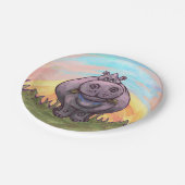 Schattige nijlpaard papieren bordje (Gekanteld)