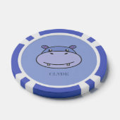 Schattige nijlpaard poker chips (Enkel)