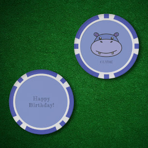 Schattige nijlpaard poker chips