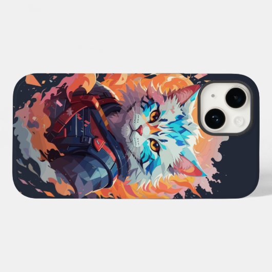 Schattige Ninja Cat Warrior Design Case-Mate iPhone Case (Achterkant (horizontaal))