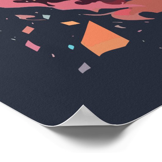 Schattige Ninja Cat Warrior Design Poster (Hoek)