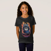Schattige Ninja Cat Warrior Design T-shirt (Voorkant volledig)