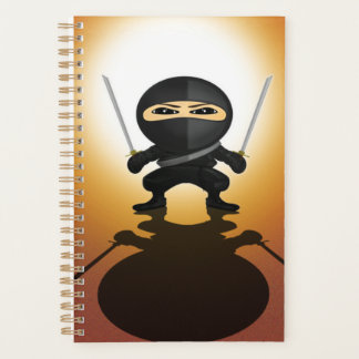 Schattige Ninja Jongen Anime Krijger Productivitei Planner