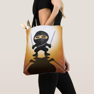 Schattige Ninja Jongen Met Twee Katanas Anime Krij Tote Bag