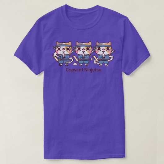 Schattige Ninja Katten Kat Ninjutsu Grappig T-shirt (Design voorkant)