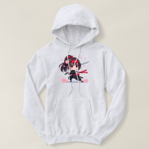 Schattige ninja krijger bloesem meisje hoodie