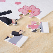 Schattige ninja krijger bloesem meisje legpuzzel (Zijkant)