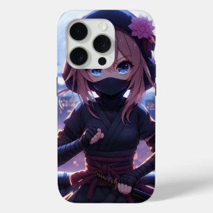 Schattige ninja krijger meisje iPhone 15 pro case