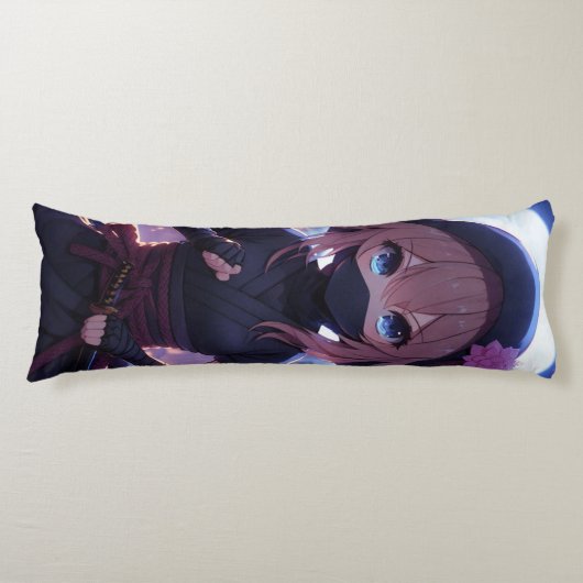 Schattige ninja krijger meisje lichaamskussen (Voorkant)