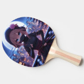Schattige ninja krijger meisje tafeltennisbatje (Zijkant)