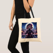 Schattige ninja krijger meisje tote bag (Voorkant (product))