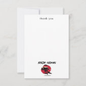 Schattige Ninja Krijger Zwart & Rood Kinderen Aang Bedankkaart (Voorkant)