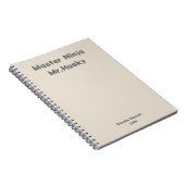 Schattige Ninja Master Husky custom Notitieboek Cr (Rechterzijde)