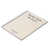 Schattige Ninja Master Husky custom Notitieboek Cr (Linkerzijde)