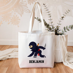 Schattige Ninja Warrior Kinderen Tote Bag