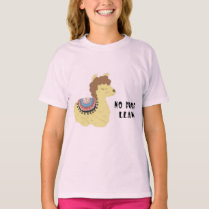 Schattige No Prob-llama Alpaca Meisjes T-shirt