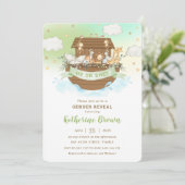 Schattige Noah's Ark Animals Geslacht onthullen Ba Kaart (Staand voorkant)