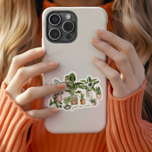 Schattige Nog één Plant Quote Vinyl Sticker