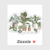 Schattige Nog één Plant Quote Vinyl Sticker (Vel)