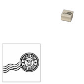 Schattige Noordpool Postdienst Rubberstempel (Gestempeld)