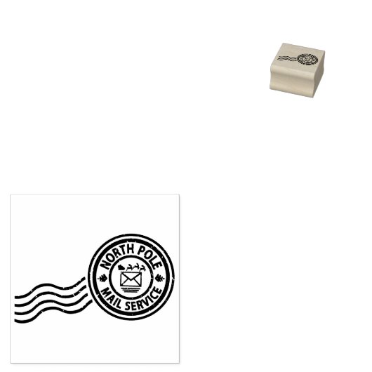 Schattige Noordpool Postdienst Rubberstempel (Gestempeld)