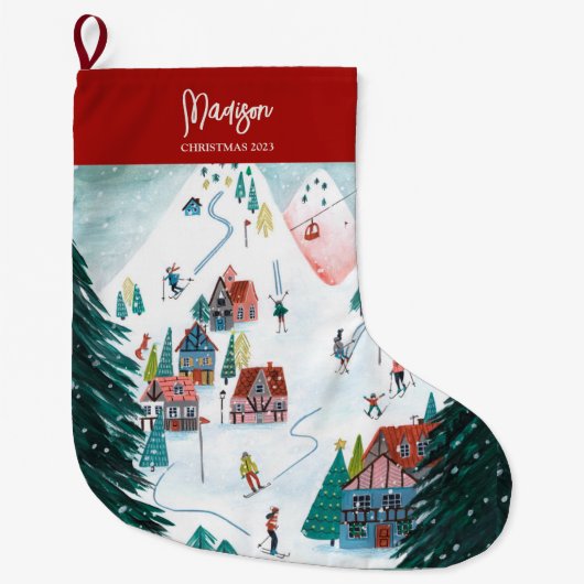 Schattige Noords schaatsdorp Grote Kerstsok (Voorkant)