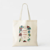 Schattige Noords schaatsdorp Tote Bag (Achterkant)