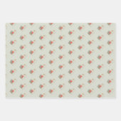 Schattige Noordse kerstslee en -tak Inpakpapier Vel (Voorkant)