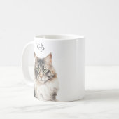 Schattige Noors Bos Cat Custom Beste Mam / Pap Koffiemok (Voorkant links)