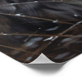 Schattige Noors Bos Kat Kunst Print Poster (Hoek)