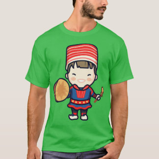 Schattige Noors Drummer Boy in Traditional Clothin T-shirt