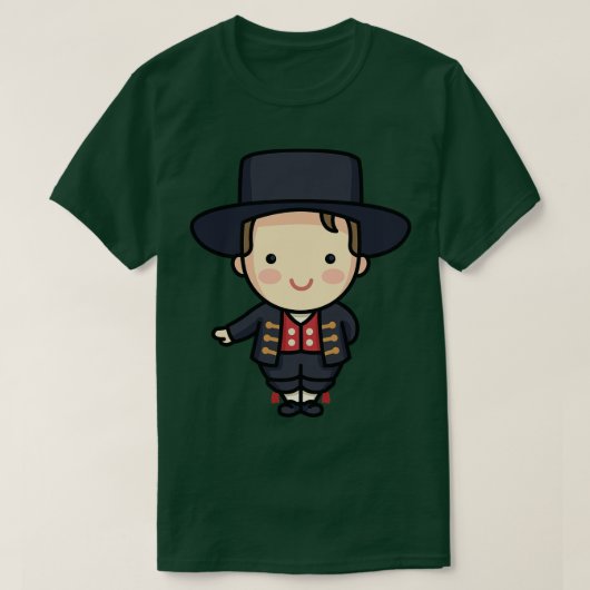 Schattige Noors Jongen in Traditionele Kleding T-shirt (Design voorkant)