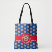 Schattige North Pole Sleigh Team Crew rendierpatro Tote Bag (Voorkant)