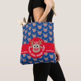 Schattige North Pole Sleigh Team Crew rendierpatro Tote Bag