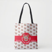 Schattige North Pole Sleigh Team Crew rendierpatro Tote Bag (Voorkant)