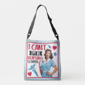Schattige Nostalgisch Verpleegkundige Pinup_ Ik zi Crossbody Tas (Achterkant)