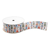 Schattige Notenkraker Ballet Pattern Christmas Grosgrain Lint (Spoel)
