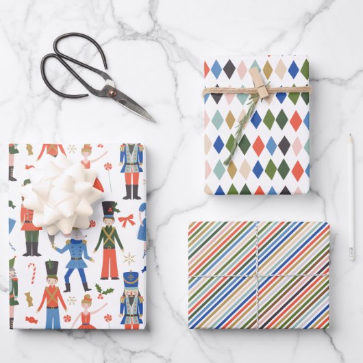 Schattige Notenkraker Ballet Pattern Christmas Inpakpapier Vel (Voorkant)