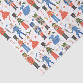 Schattige Notenkraker Ballet Pattern Christmas Tissuepapier (Detail)