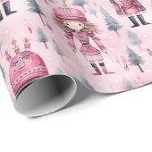 Schattige Notenkraker Kerstpatroon Cadeaupapier (Rol Hoek)