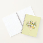 Schattige Notitieboek met crème en gele bloemen (Binnen)