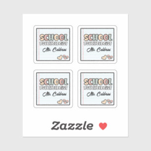 Schattige Notitieboek Papier School Psycholoog Sticker