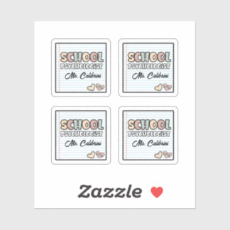 Schattige Notitieboek Papier School Psycholoog Sticker