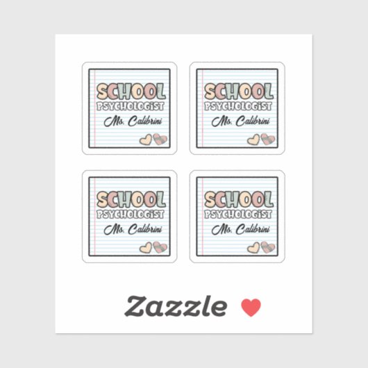 Schattige Notitieboek Papier School Psycholoog Sticker (Vel)
