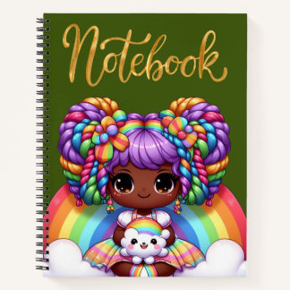 Schattige notitieboek/Schattig Regenboog chibi mei Notitieboek