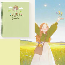 Schattige notitieboek voor reizigers 💚✨✈🌲