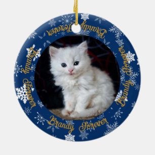 Schattige Nu en Dan 2 Foto Huisdier Kerst Ornament