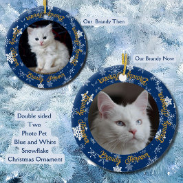 Schattige Nu en Dan 2 Foto Huisdier Kerst Ornament